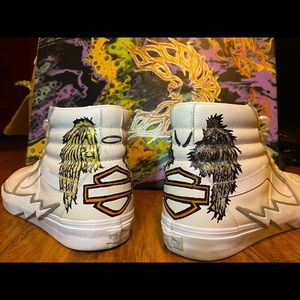Vans Sk8 HI Bolt sz12 custom